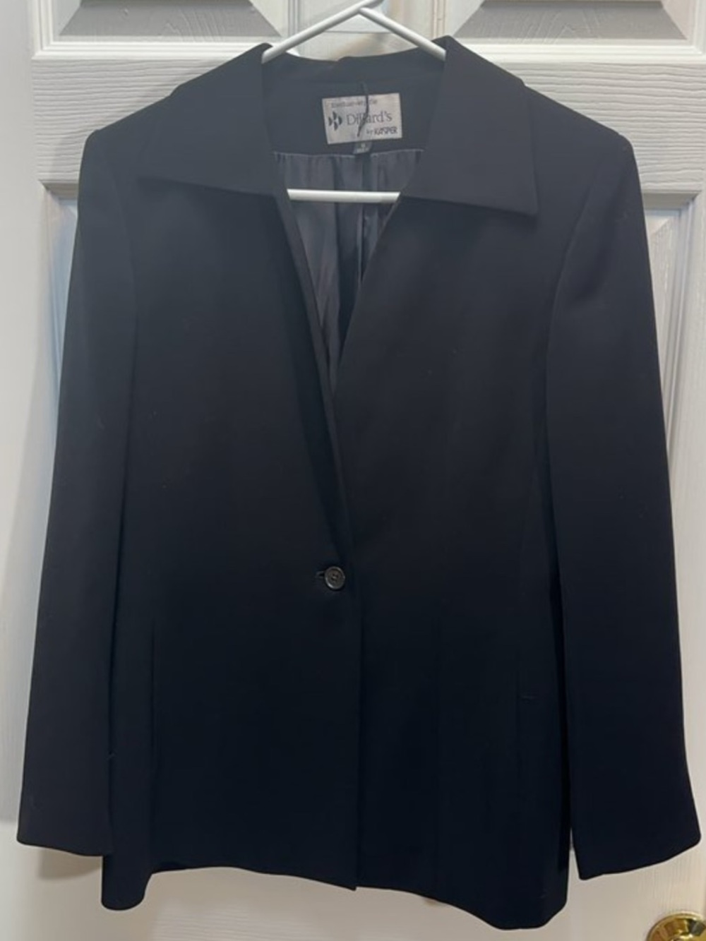 Kasper Black Single-Button Blazer Jacket